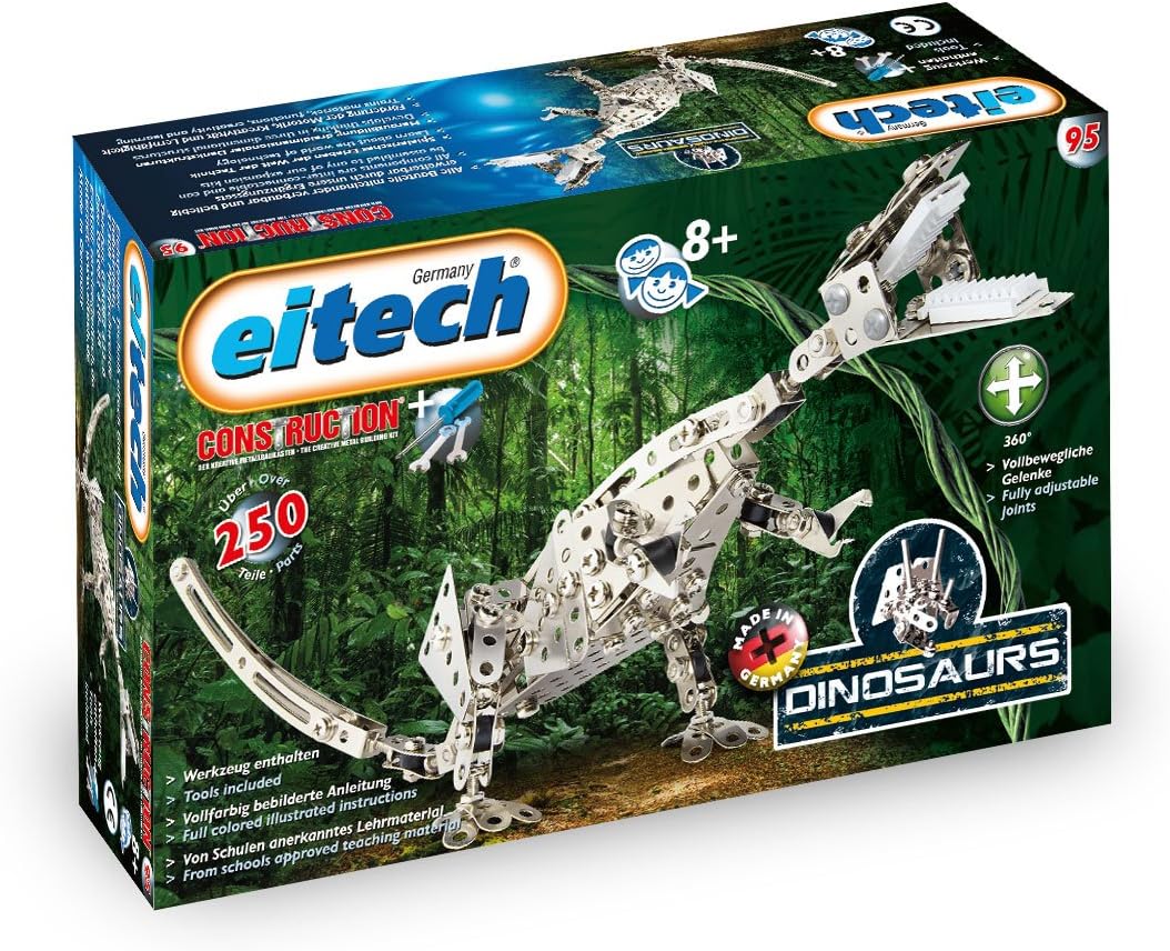 Eitech Basic Series Dinosaurs T-Rex Kit (250 Pieces) - Construction Set and Educational Toy for Intro to Engineering and STEM Learning