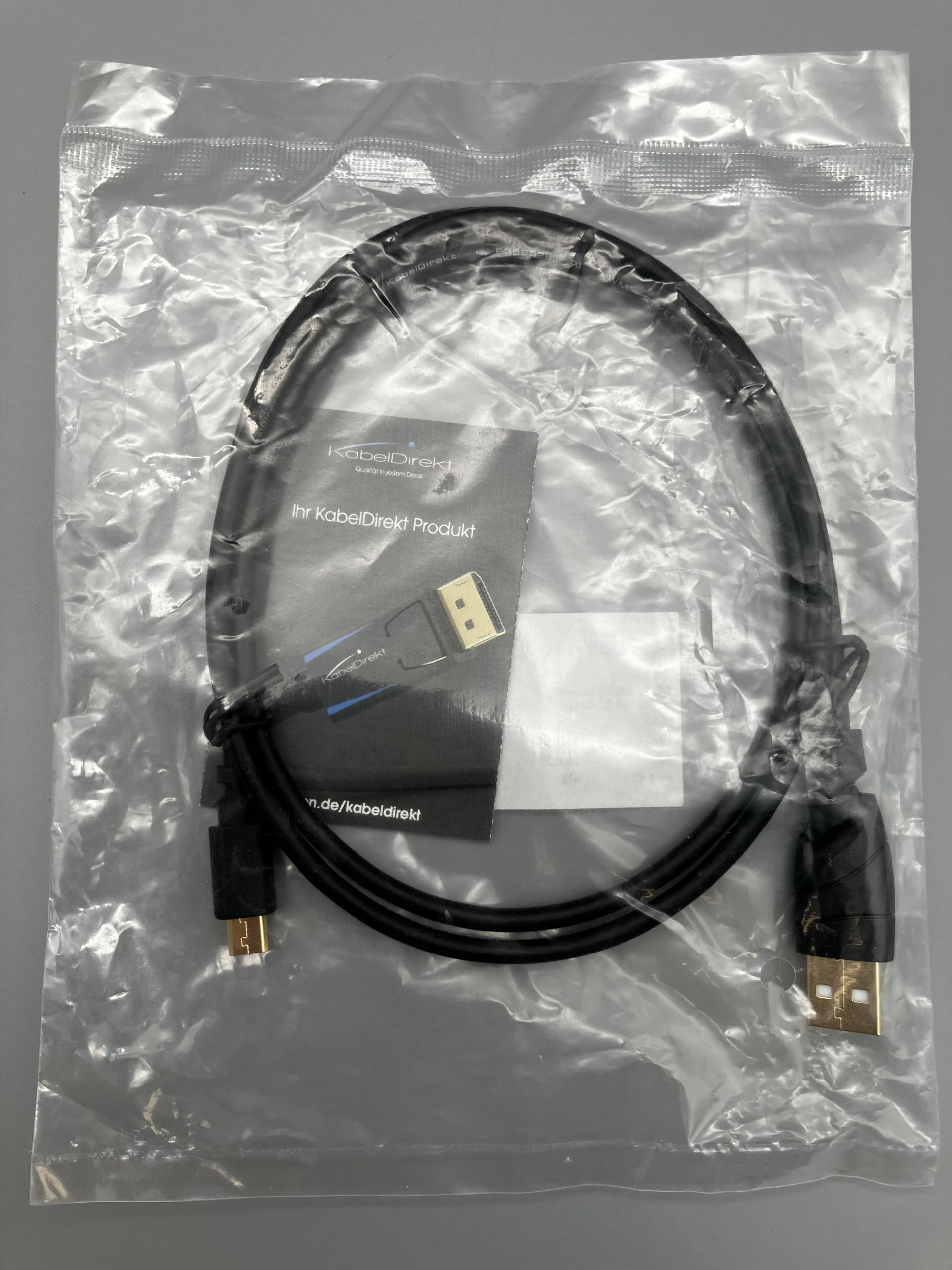 KabelDirekt 844 0.5m 5 x كابل Micro USB (USB 2.0، كابل مزامنة وشحن) سلسلة TOP باللون الأسود