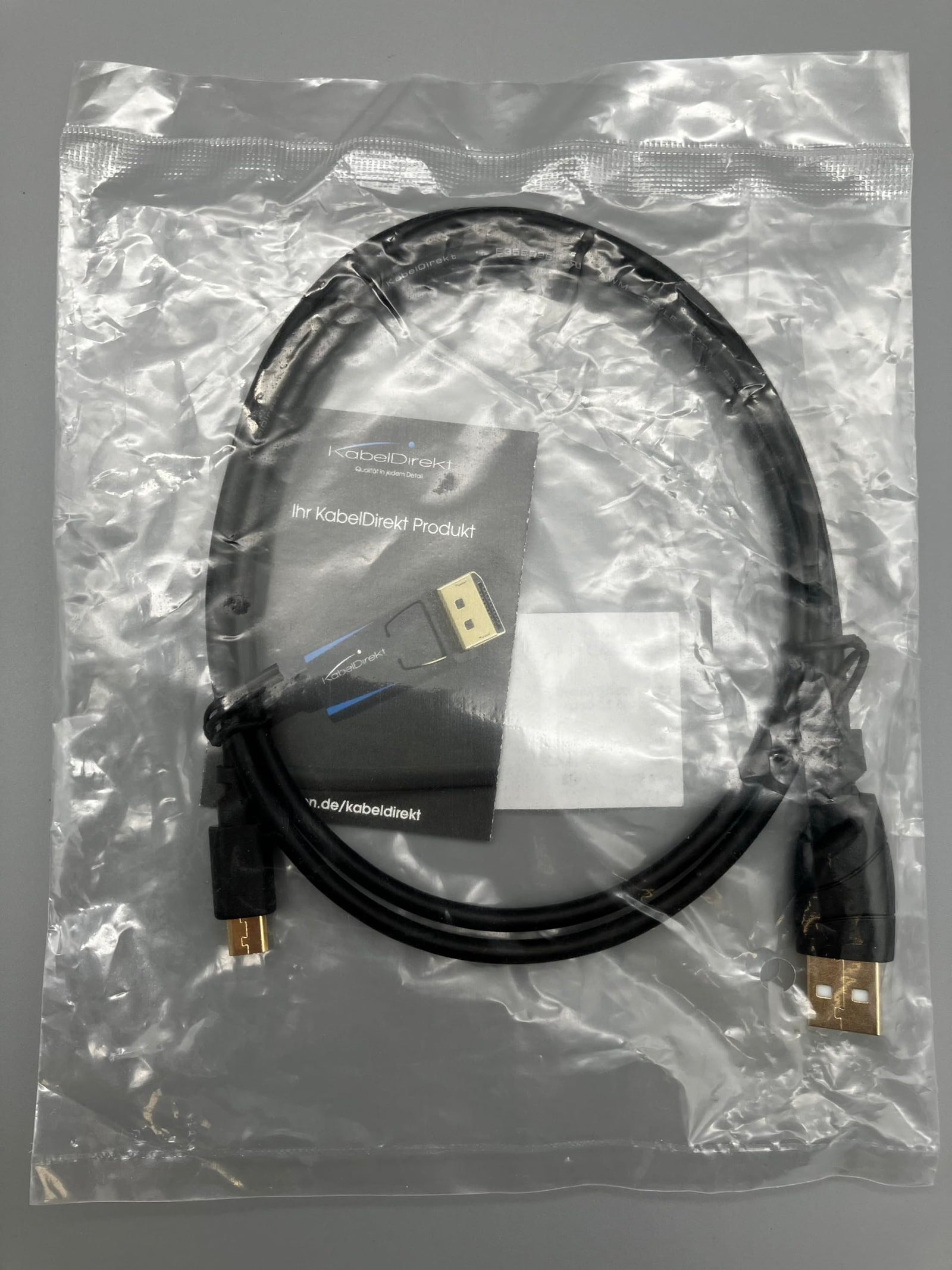 KabelDirekt 844 0.5m 5 x كابل Micro USB (USB 2.0، كابل مزامنة وشحن) سلسلة TOP باللون الأسود