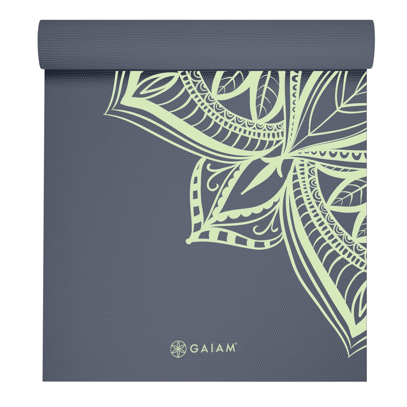 Gaiam Premium Yoga Mat 5 mm – Printed Thick Non-Slip Exercise Mat