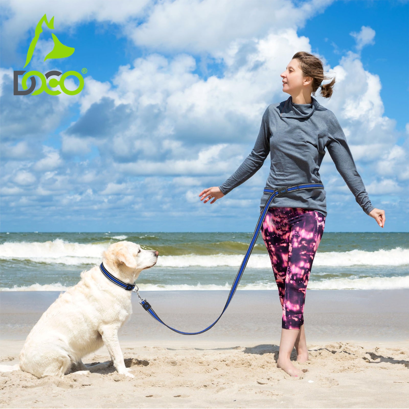 يوفر مقود Doco بطول 6 قدم قوة وثباتاً وتحكماً ممتازاً أثناء المشي اليومي. مصنوع من خامات عالية الجودة ومتينة، ويمنحك قبضة مريحة وسهلة، ومناسب للكلاب