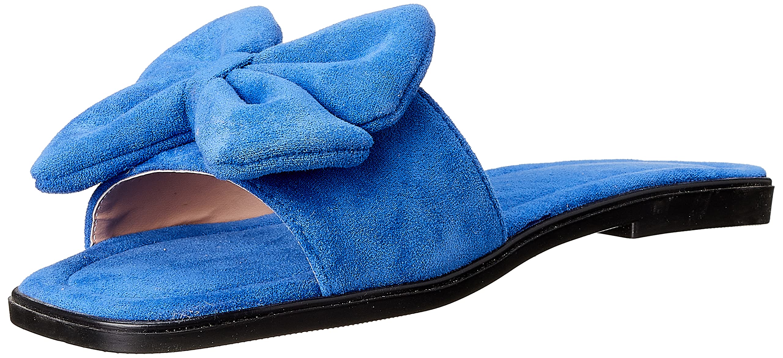 Grinta Faux-Suede Ribbon-Detail Flat Slide Slippers for Women