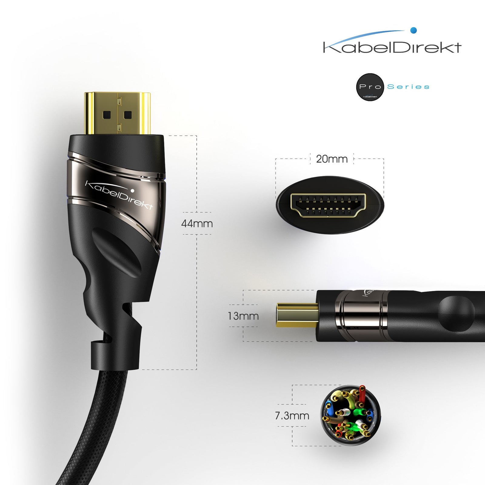 KabelDirekt – 1m HDMI Cable 4K / Cord compatible with (HDMI 2.0a/b, 2.0, 1.4a, 4K HDMI Cable, HDMI to HDMI, 4K@60HZ,1080p FullHD, UHD, Ultra HD, 3D, High Speed with Ethernet