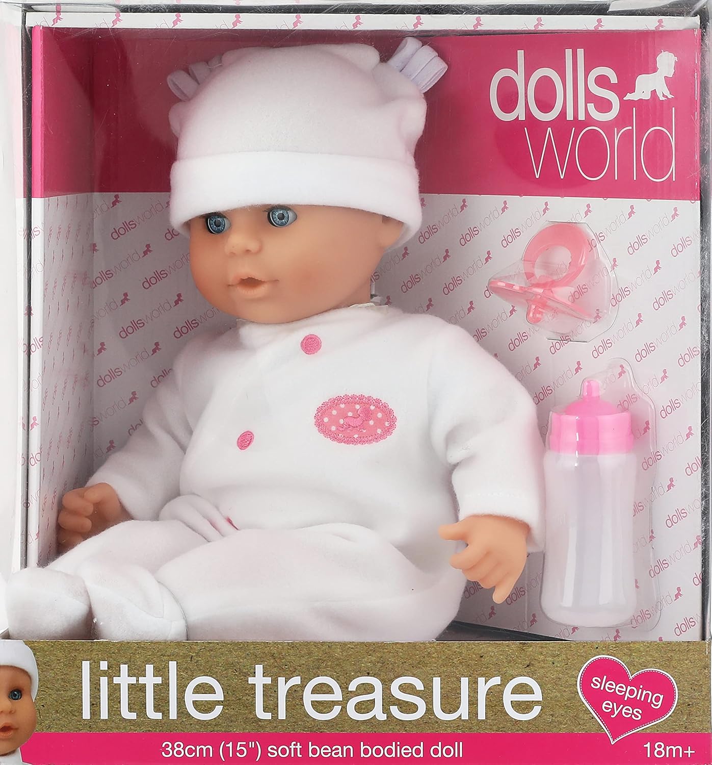 Dolls World Baby Doll, 38 cm, White