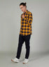 Slim Fit Chequered Shirt with Spread Collar and Long Sleeves