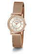 Guess Ladies  Analog Watch with White Dial and Stainless Steel Strap
