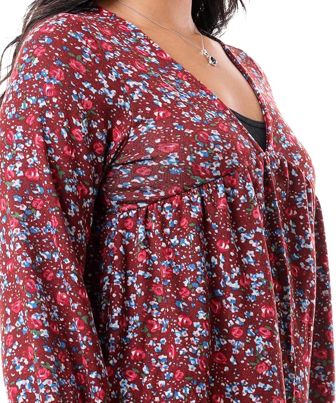 JAMILA Women printed long sleeves blouse SHIRT