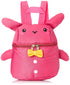 Kids Fabric Backpack with Cute Rabbit Design and Front Pocket