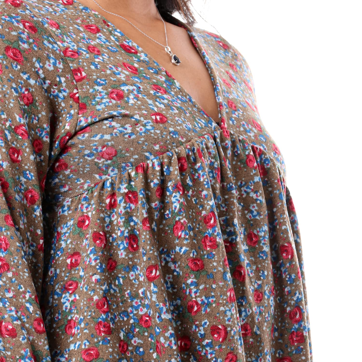 JAMILA Women Printed Long Sleeves Blouse SHIRT For A Classic Look And Fabric For All-Day Comfort