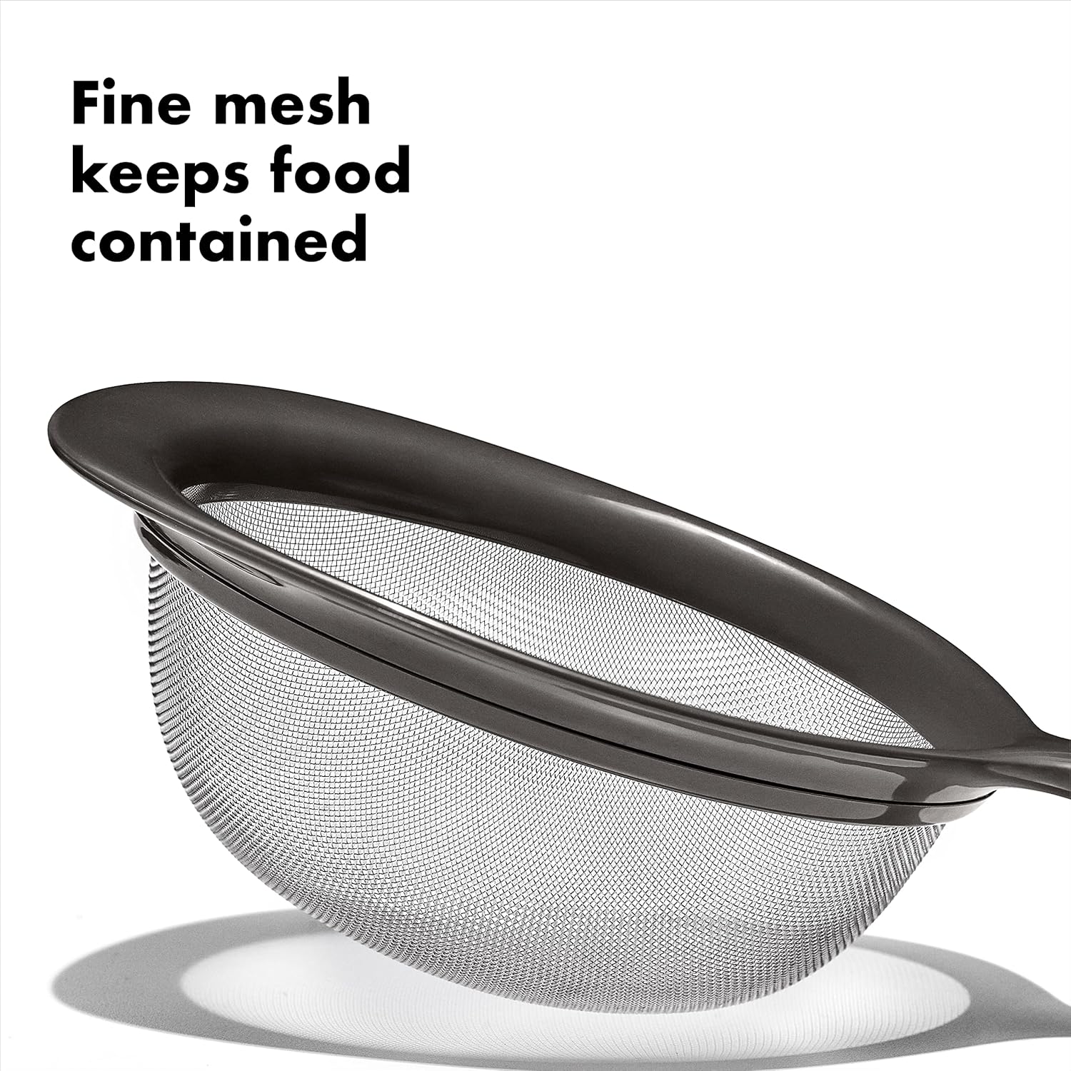 OXO 3-Piece Strainer Set Black Kitchen Colander Set