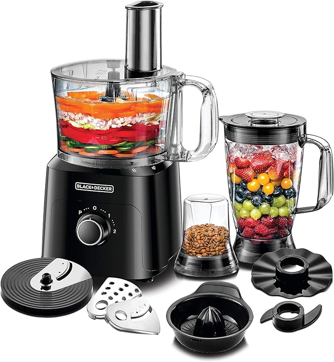 BLACK+DECKER 5-in-1 Food Processor 750W 2L Bowl Blender FX775-B5