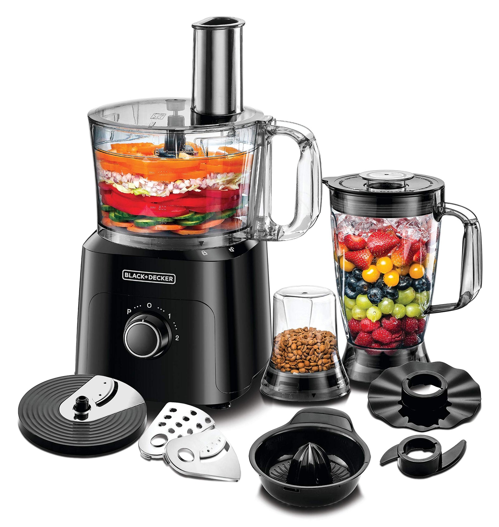 Black & Decker 750W 5-in-1 Food Processor - FX775-B5 - Black