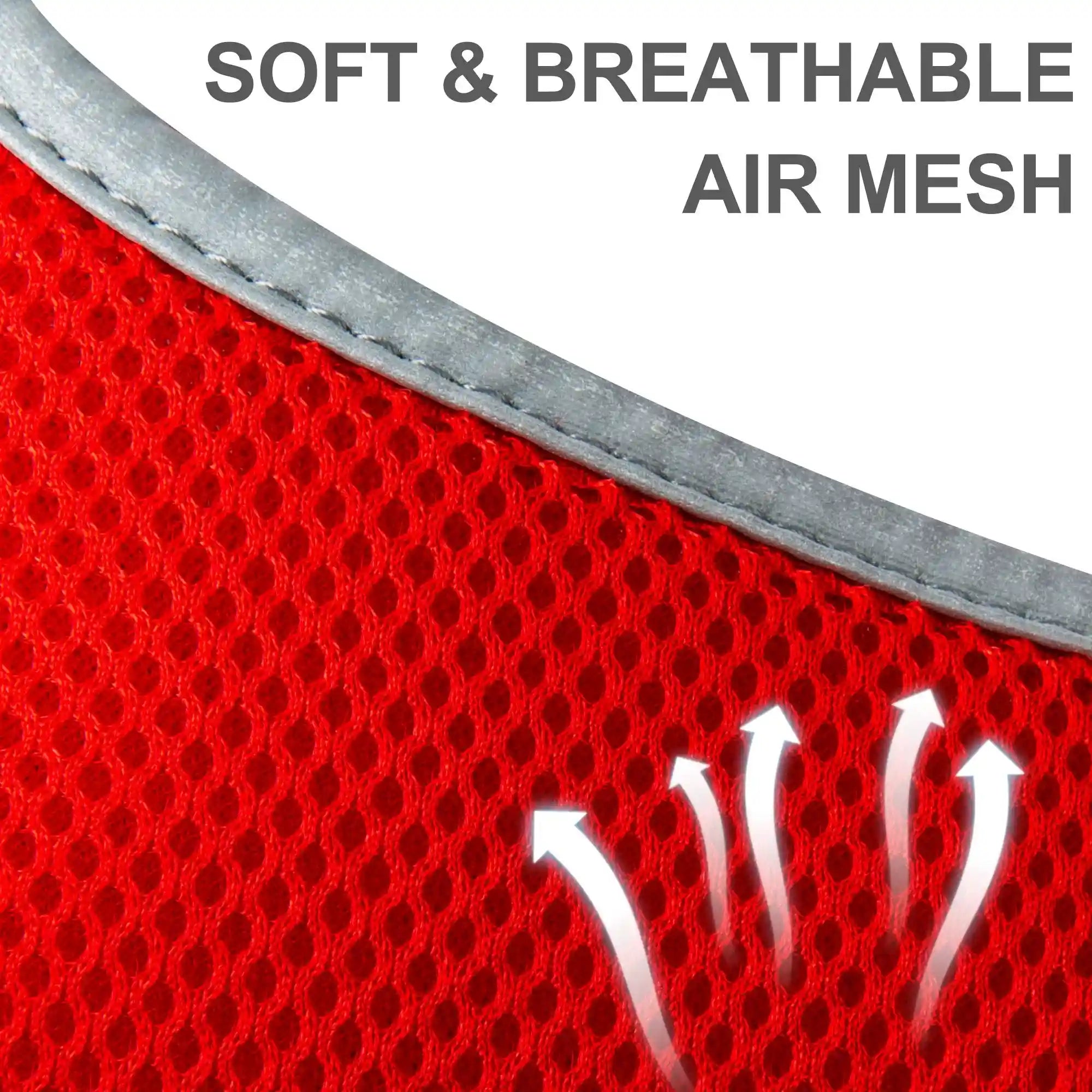 Fida Step-in Dog Harness, Superior Reflective Puppy Vest Harness- All Weather Air Mesh, Adjustable Harness for Large Dogs (L, Red) - Safqqa Egypt