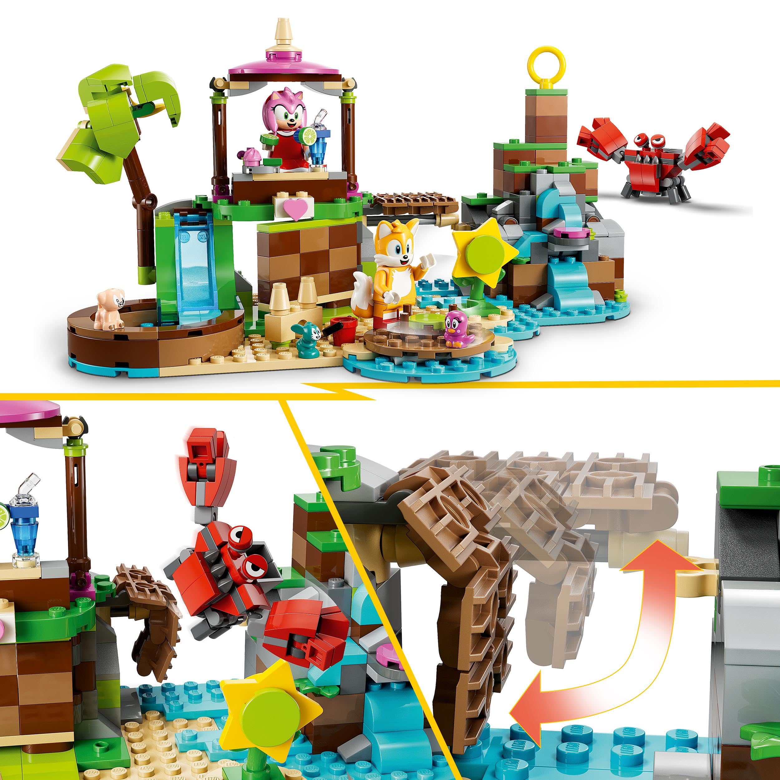 LEGO 76992 Sonic the Hedgehog Amy’s Animal Rescue Island Playset – Building Toy with 6 Characters (Ages 7+)