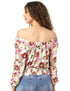 Splash Long Sleeves Patterned Cropped Top for Women - Safqqa Egypt