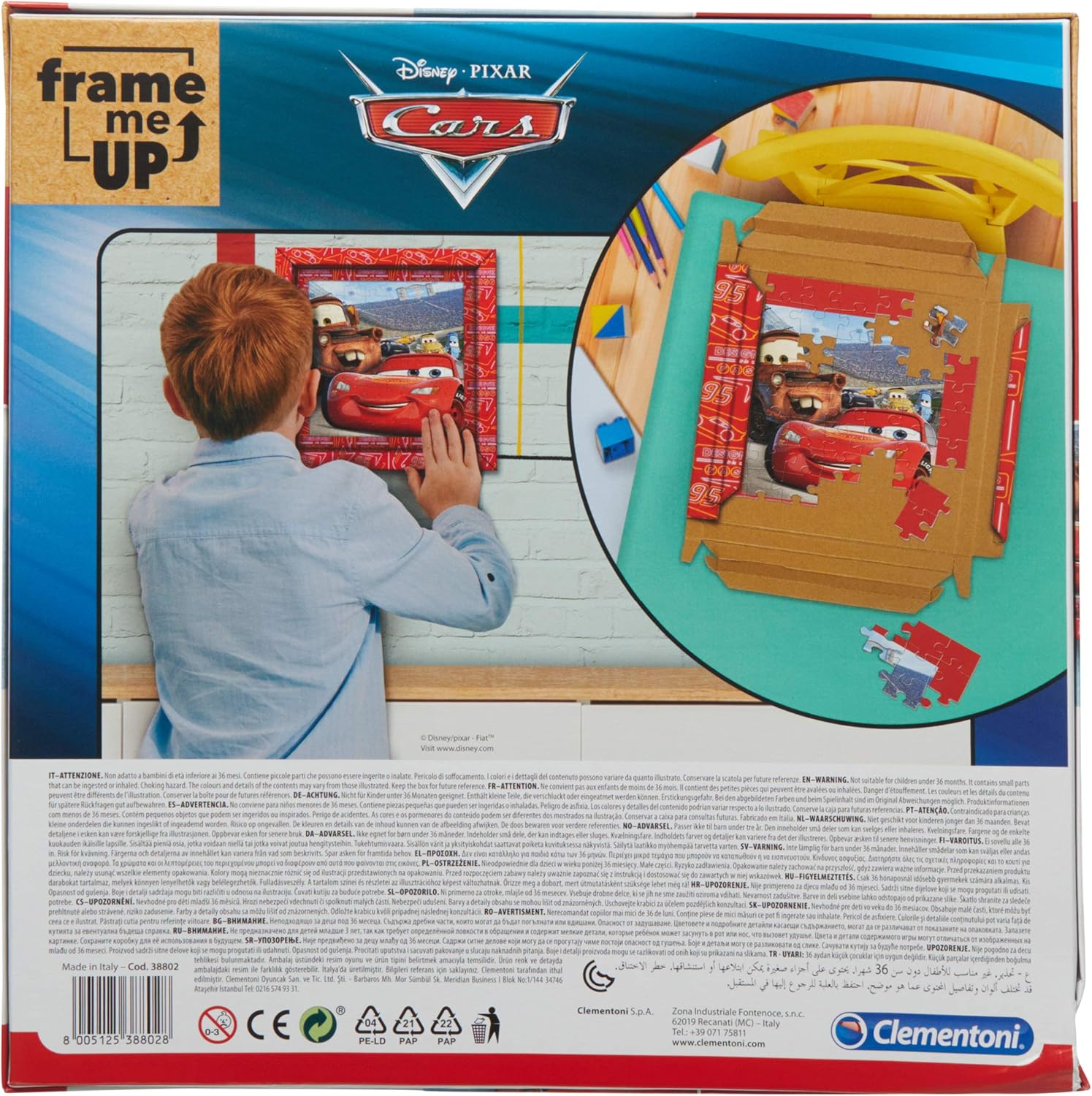 Clementoni Puzzle Frame Me Up Disney Cars - 60 Pieces