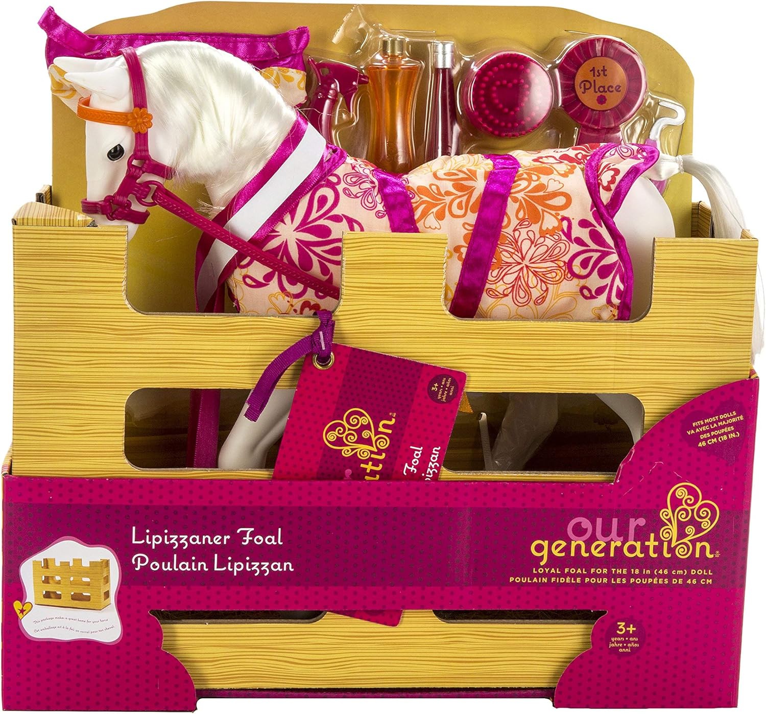 Our Generation Lipizzaner Foal Accessory Set with Doll - 18in