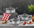 Papilla – FRED Belly Shape Cookware Set 14/16/18CM – Grey – Gas Stove – Made in Turkey