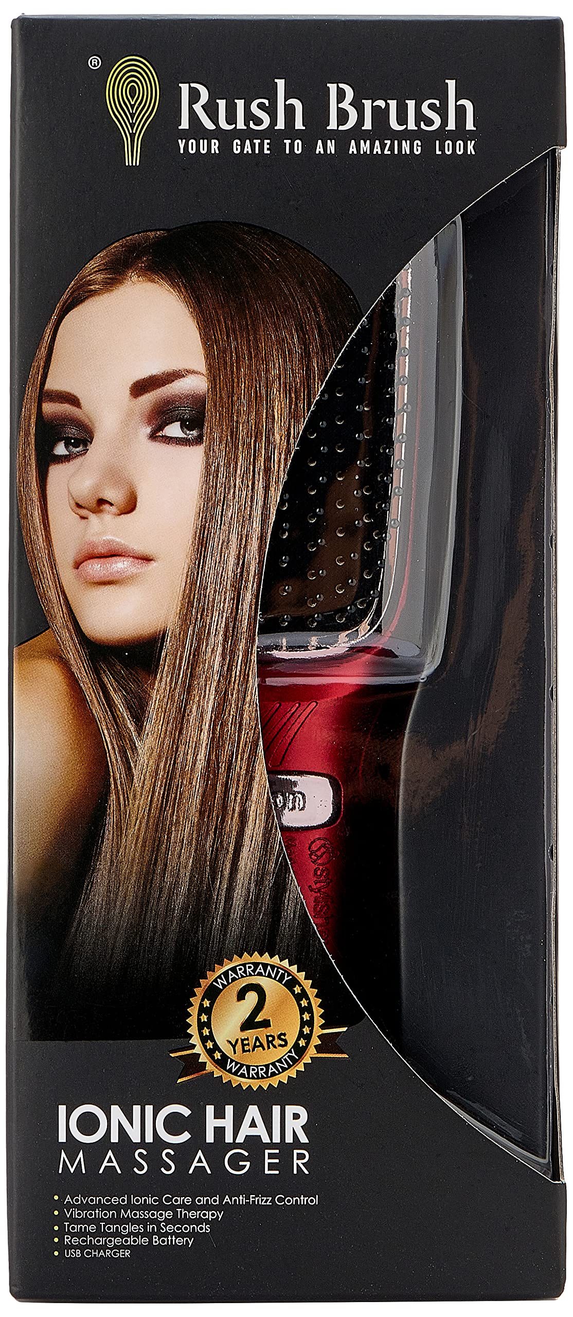 Ionic Hair Massager Red