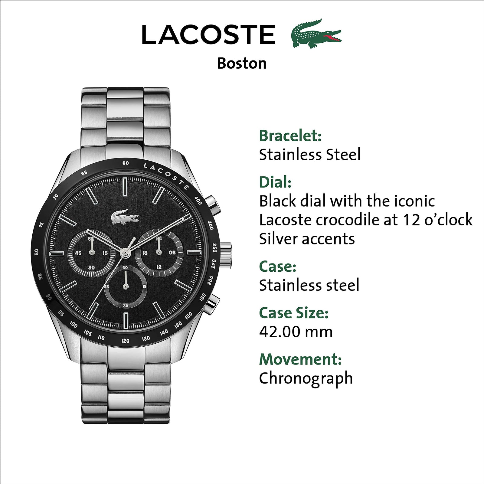 Lacoste Boston Men's Quartz Chronograph Watch 2011079