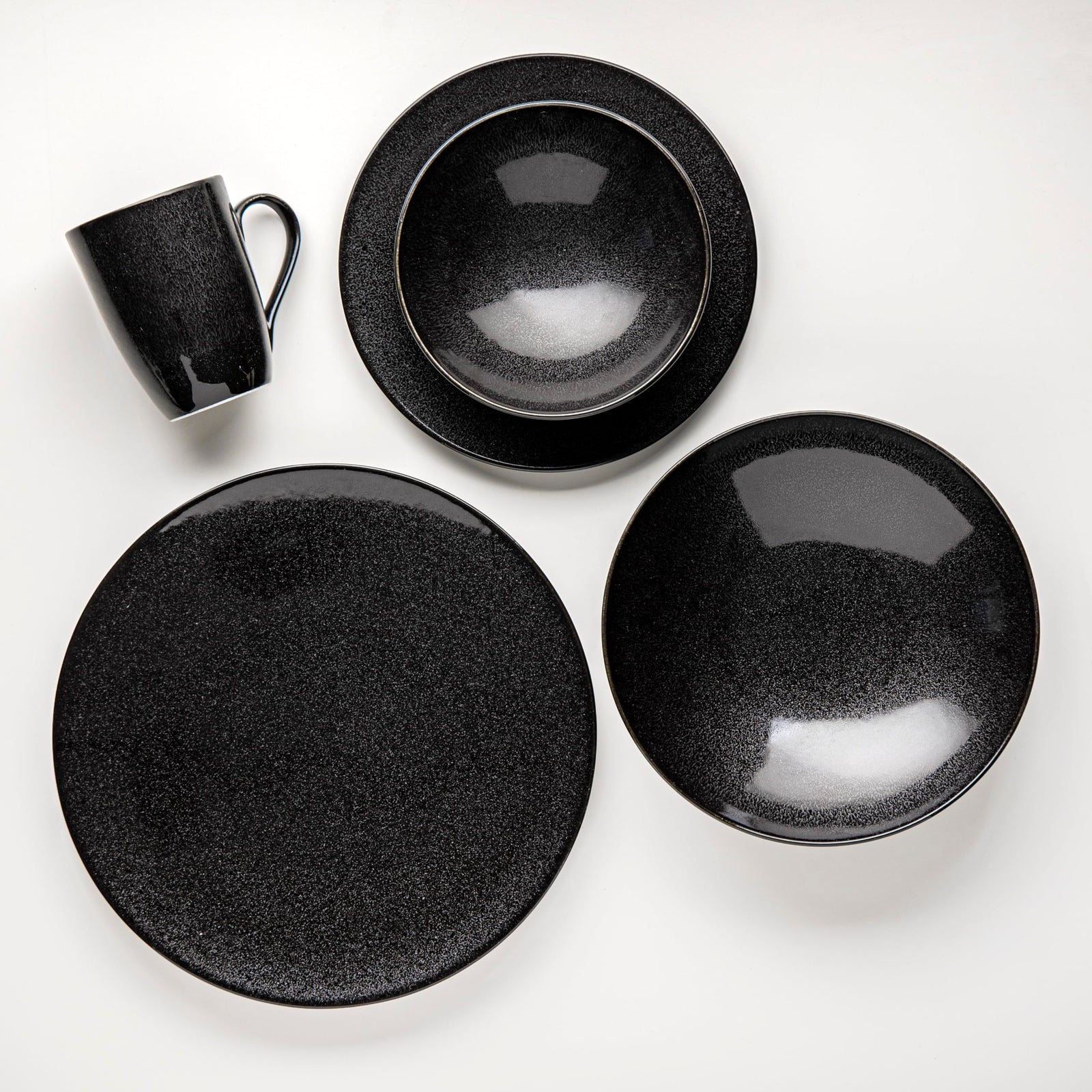 Fathy Mahmoud Porcelain tableware Dinner Set Coup 30 pcs. - Black moon 1 Base box - Safqqa Egypt