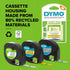 DYMO  Plastic Labels | Authentic | 12 mm x 4 m Roll | Black Print on Green Labels | Self-Adhesive Multipurpose Labels for Label Makers