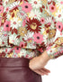 Splash Womens Blouses Long SLeeves Patterned Cropped Top for Women