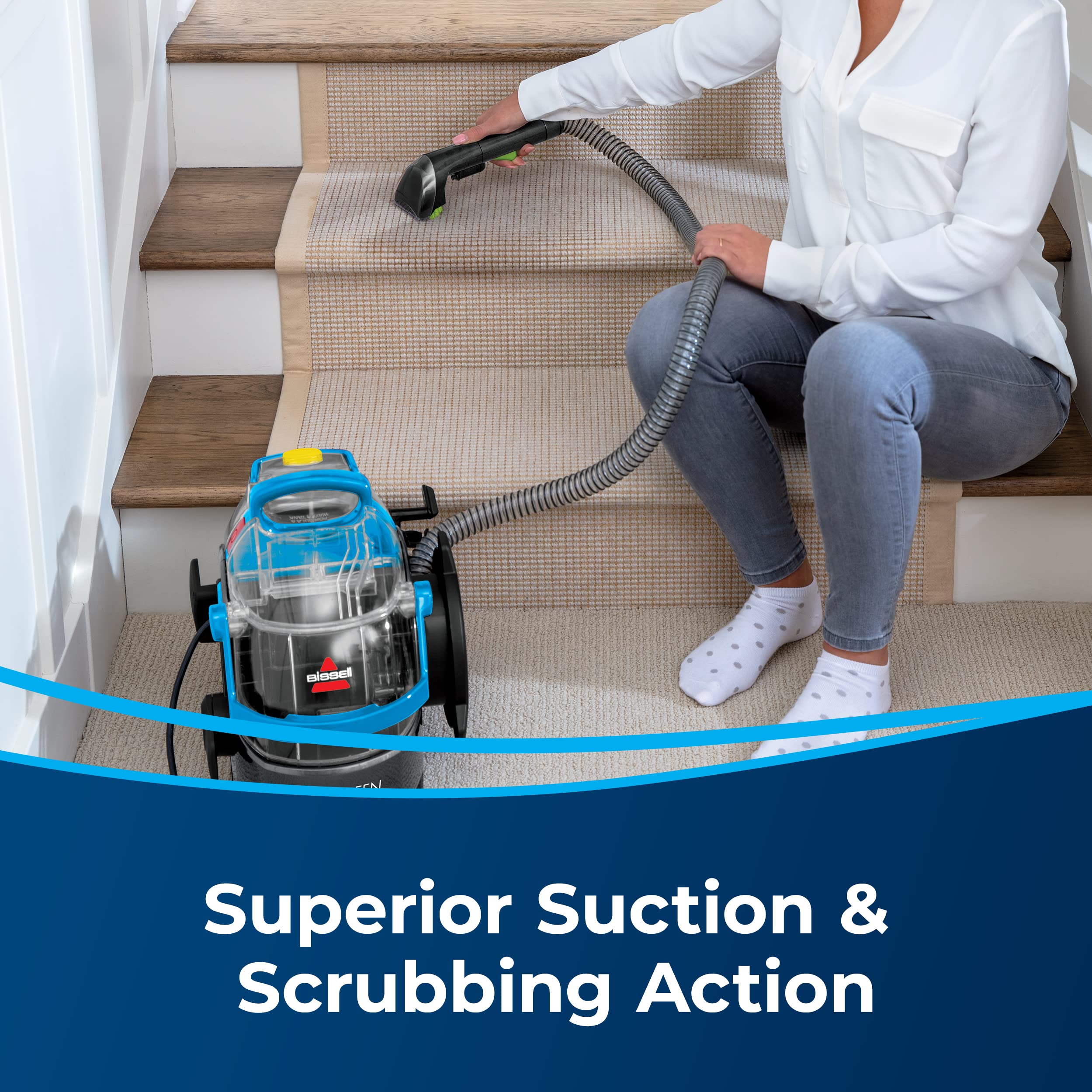 Bissell Spotclean Pro AntiBac Carpet and Upholstery Cleaner, (Without detergent)- Damage Box