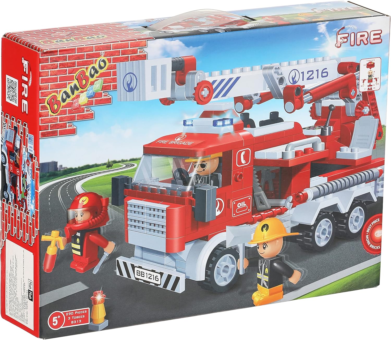 BanBao - Fire Truck Building Kit (290 Pieces)