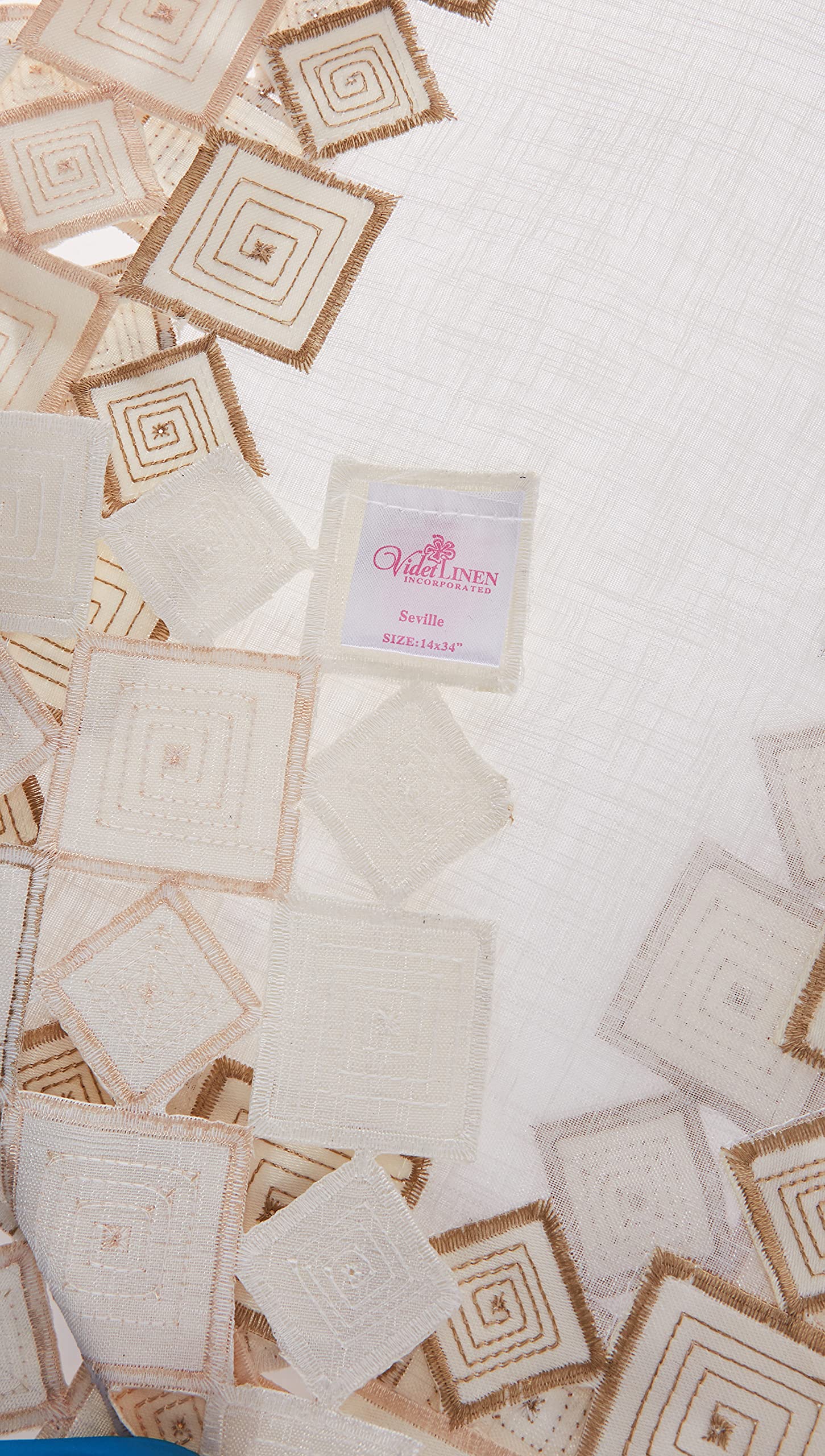 فايوليت لينين مفرش طاولة مزخرف مطرز من سيفيل، 14 × 34