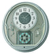 Seiko Wall Clock QXM375S -Analog Metalic Silver Color & Grey Dial Melodies in Motion Wall Clock - Safqqa Egypt
