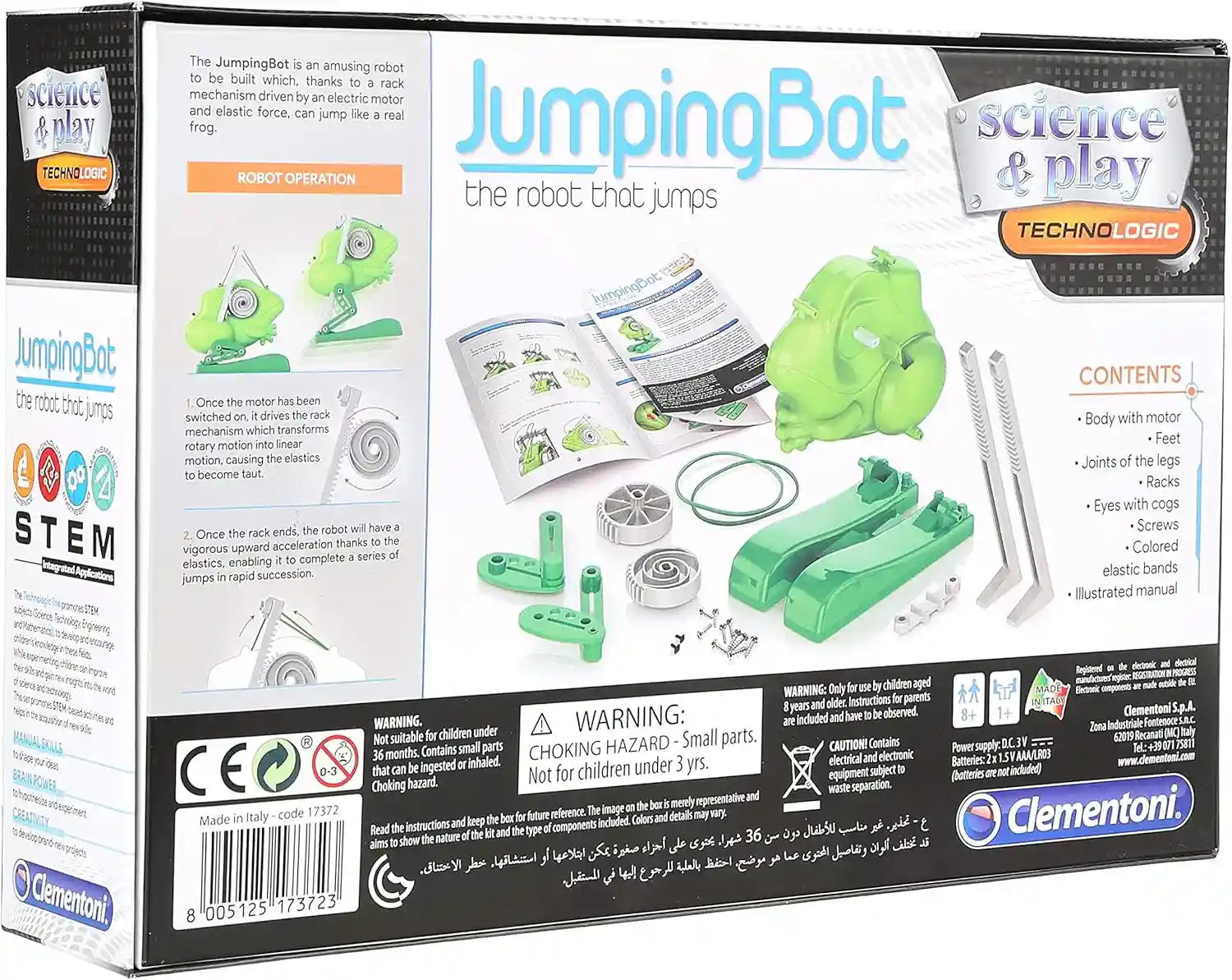 Clementoni Creative Toy Jumping Bot - Building & Construction for Ages 8 to 12 - Safqqa Egypt