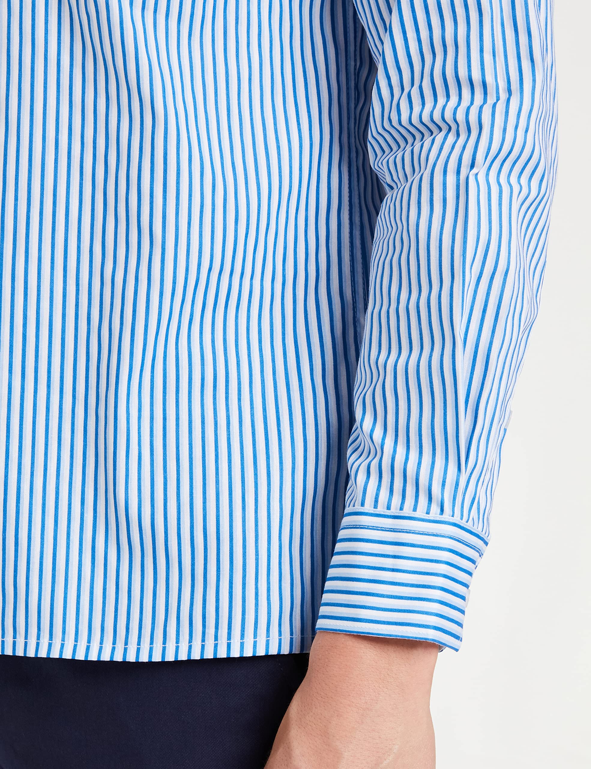 Diverse Men's Striped Regular Fit Cotton Formal Shirt