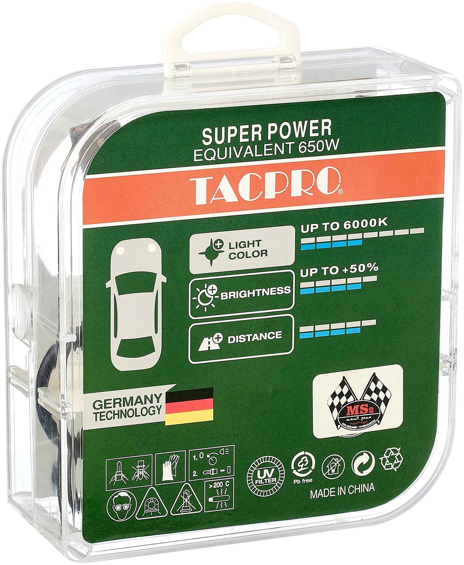 Tac pro led lights for car,headlight & taillight, original (9005),suitable for many cars - mitsubishi lancer shark, green - Safqqa Egypt