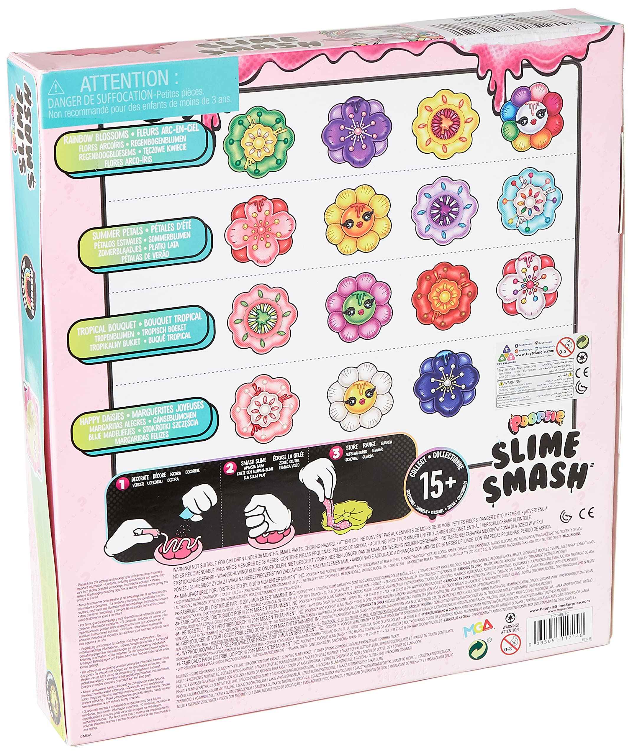 Poopsie Slime Smash 117148E7C Rainbow Blossoms - Glitter Modeling Kit with Flower Balloon Cans