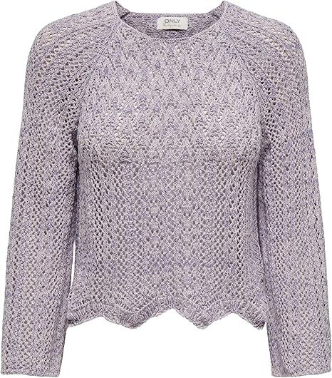 Only Women Pullover Lavender Casual Knit Sweater – Safqqa Egypt