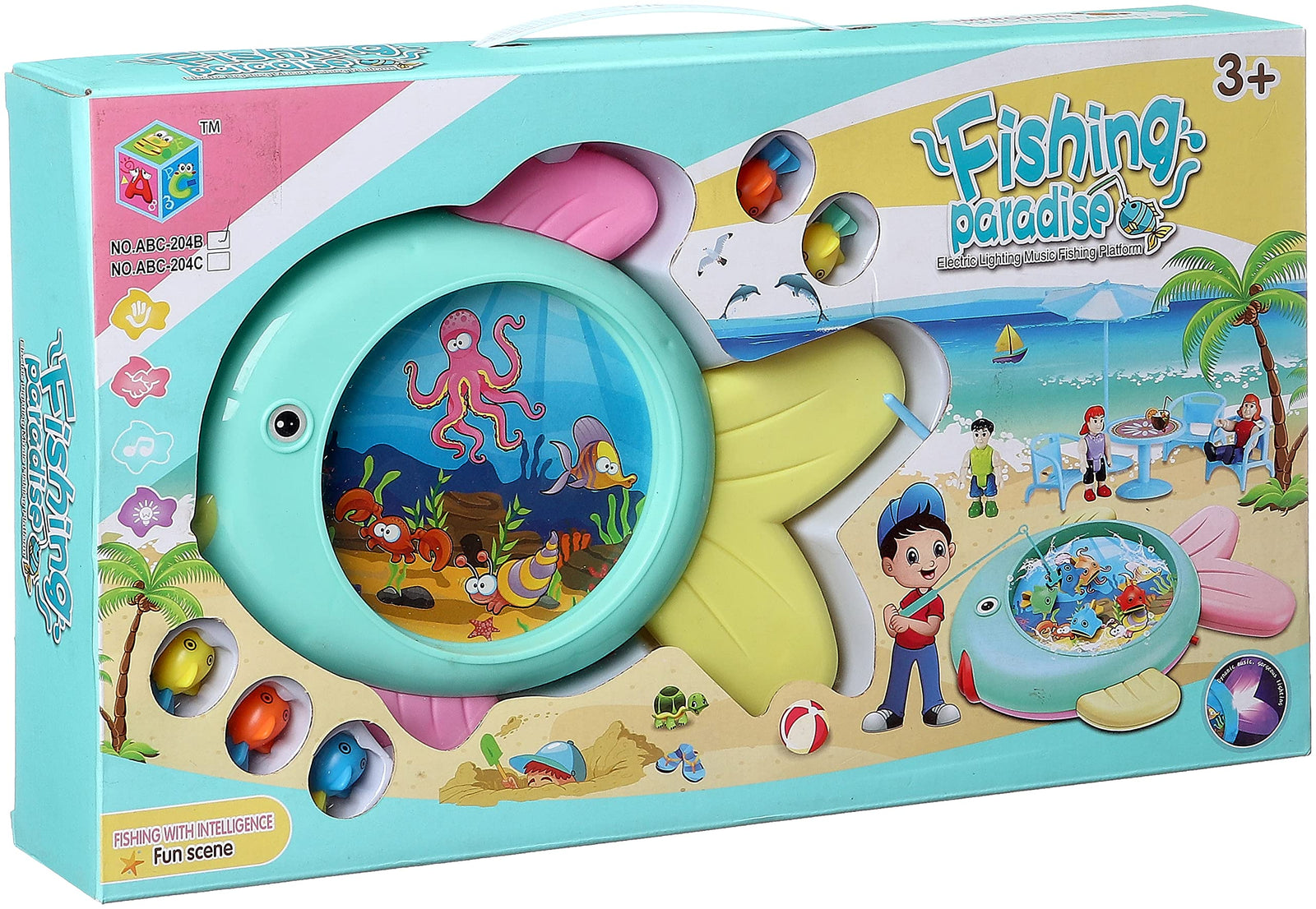 Fishing game with fish shaped