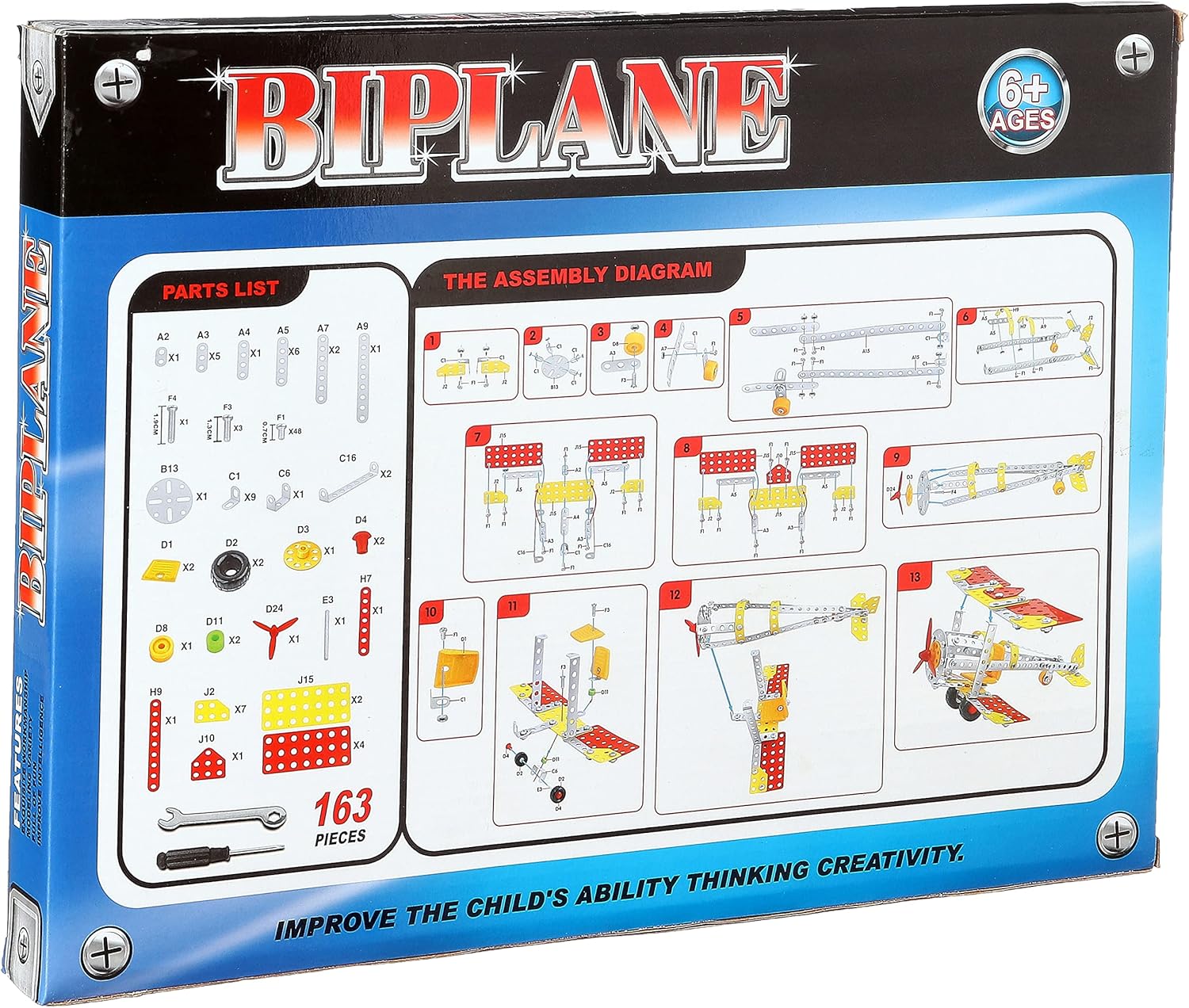 Biplane 163 pieces