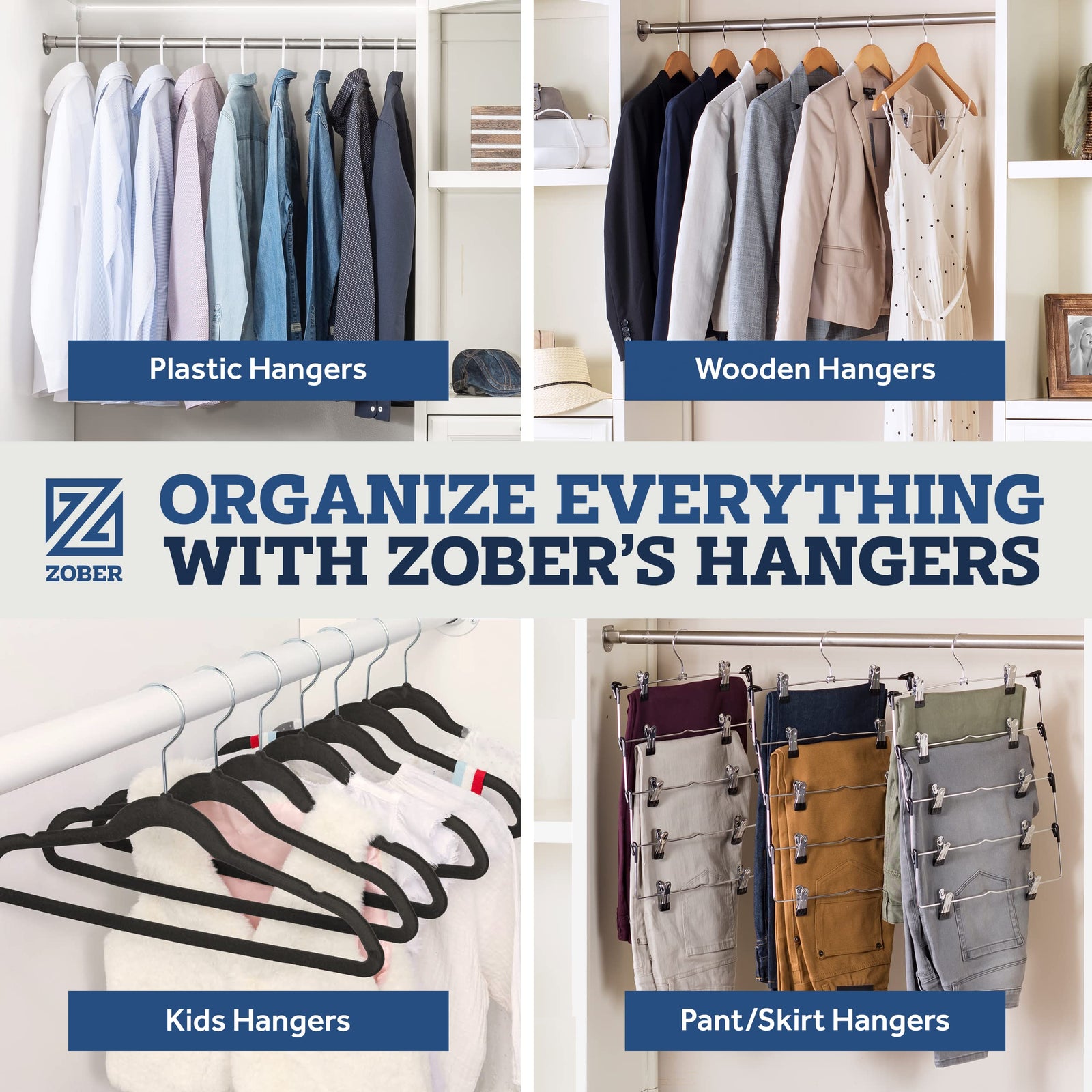 Zober Velvet Hangers 50 Pack – Coats, Pants & Dress Clothes