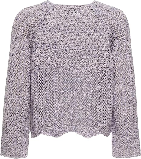 Only Women Pullover Lavender Casual Knit Sweater