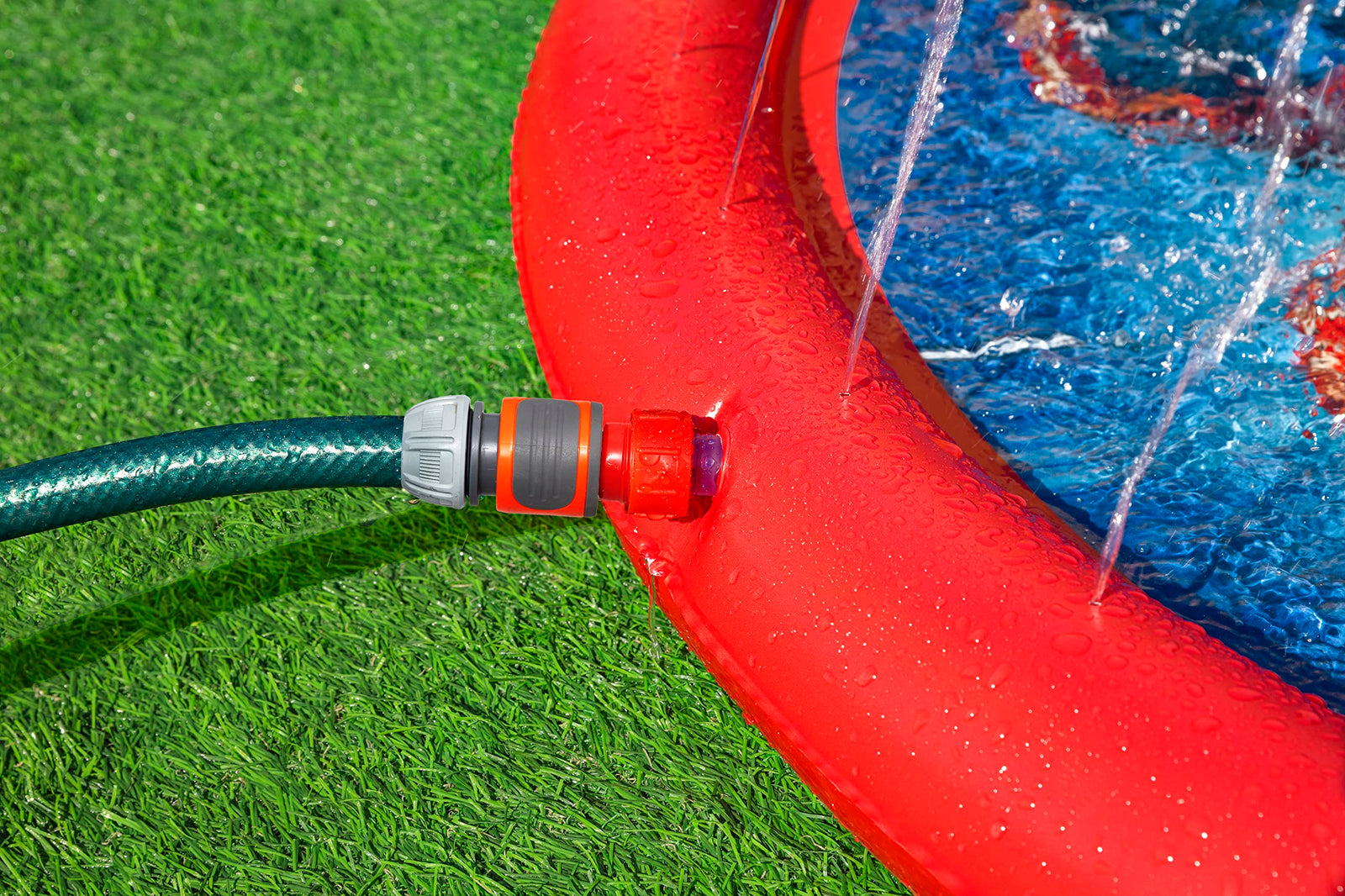 Bestway Inflatable Rainbow Bouncer Made to withstand outdoor use