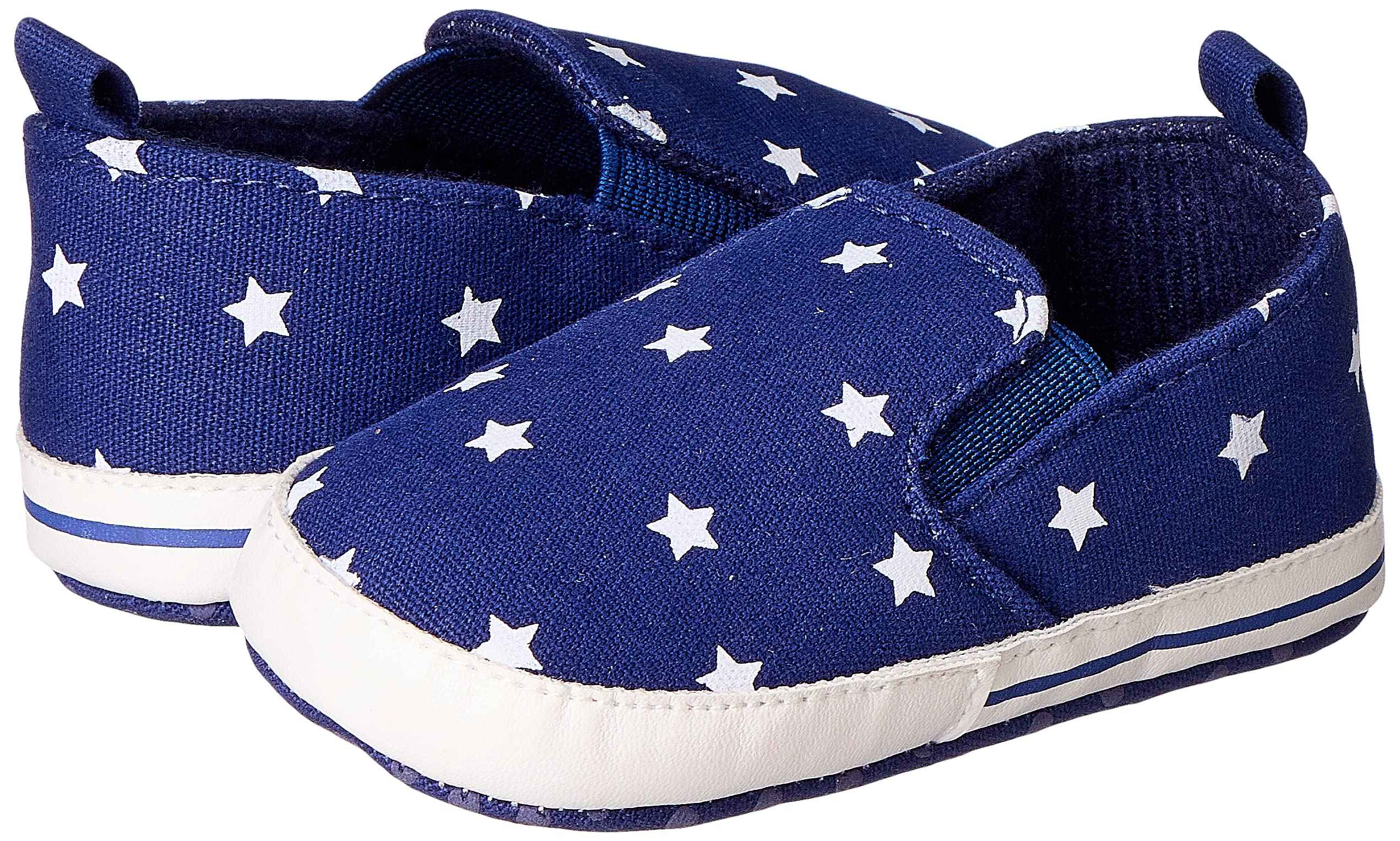 Boys Pull-Tab Elastic-Insert Star-Pattern Low-Top Slip-on Shoes - Safqqa Egypt