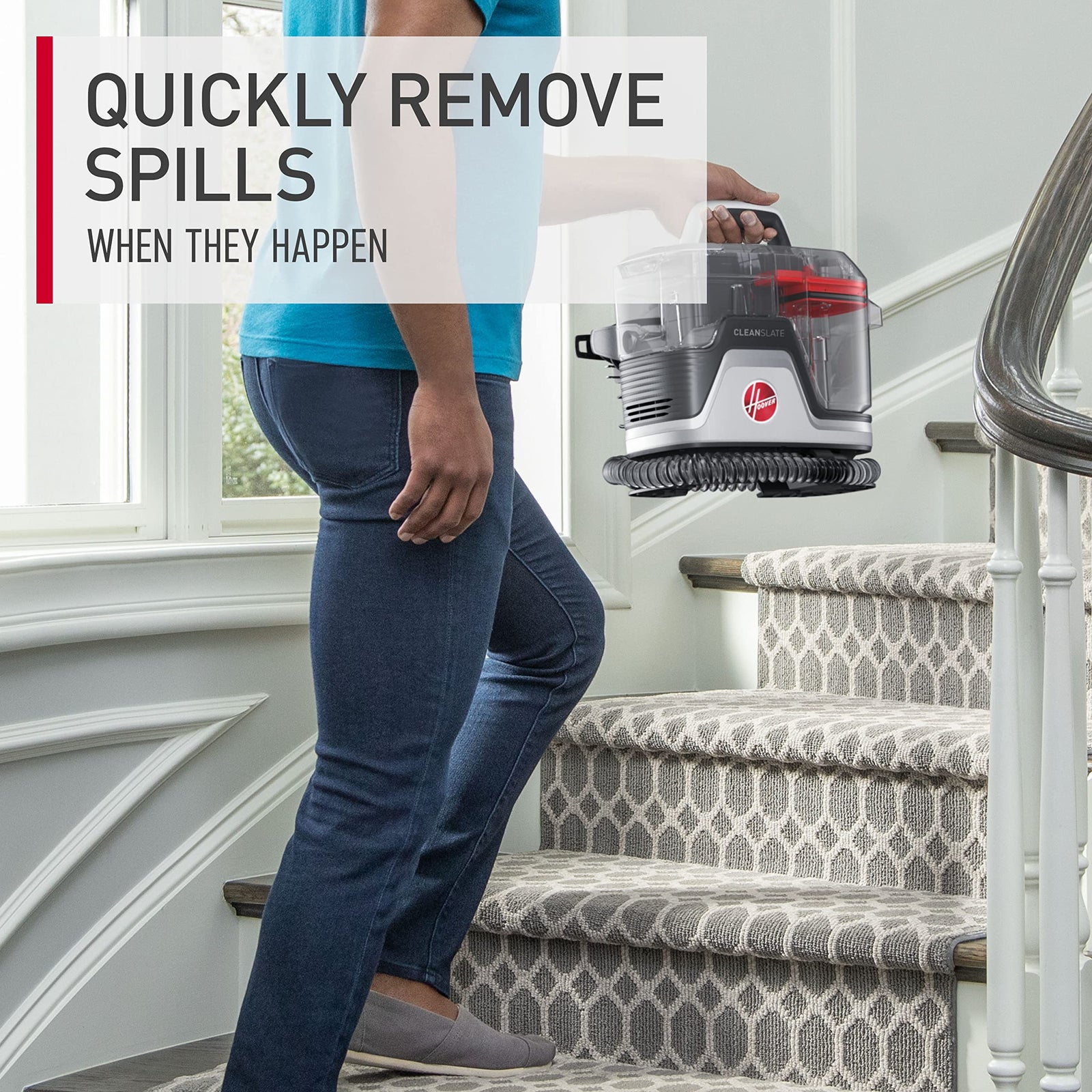 Hoover Cleanslate Carpet & Upholstery Powerful, Multi-purpose Spot Cleaner, Stain Remover, Portable, CDSW-MPME  -Lightly used and the liquid is available but missing.