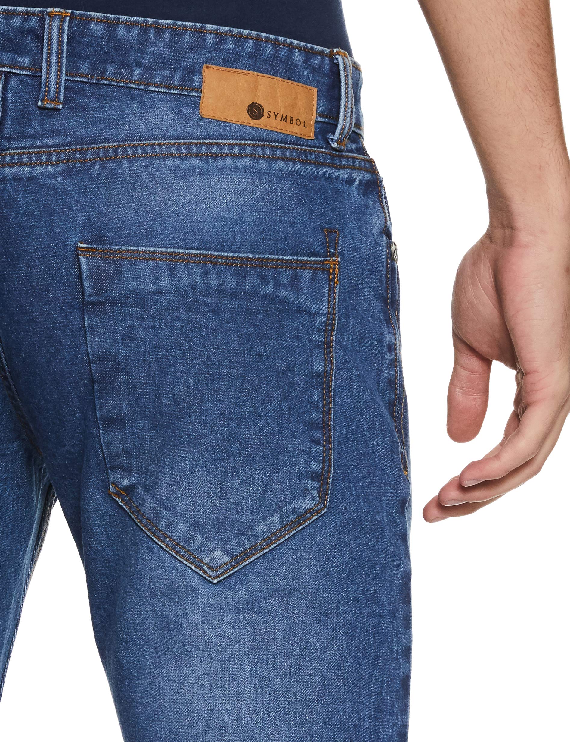 جينز رجالي سيمبول بمقاس مريح – مريح وعصري