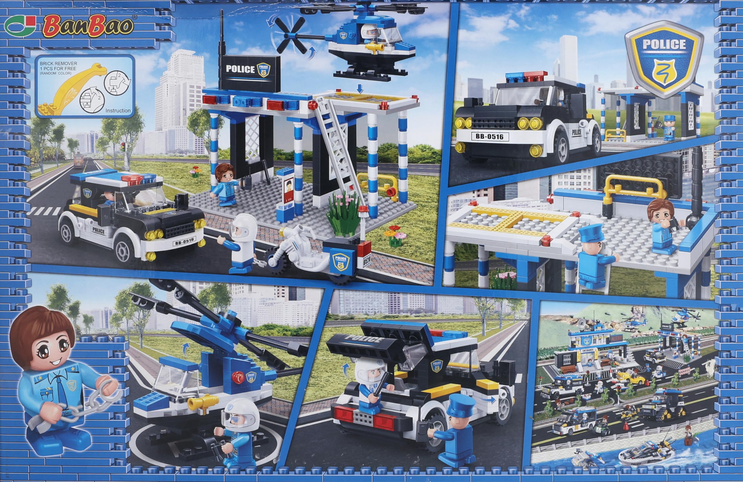 BanBao Police Garage 522 Pieces