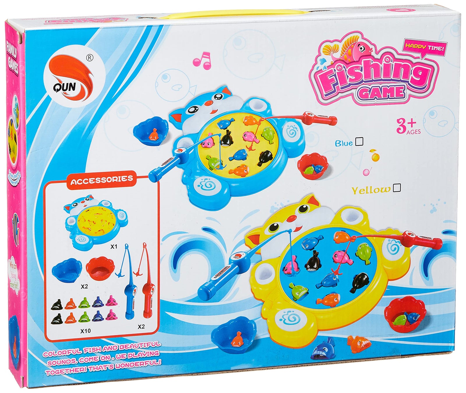 Fishing game with teddy bear shaped