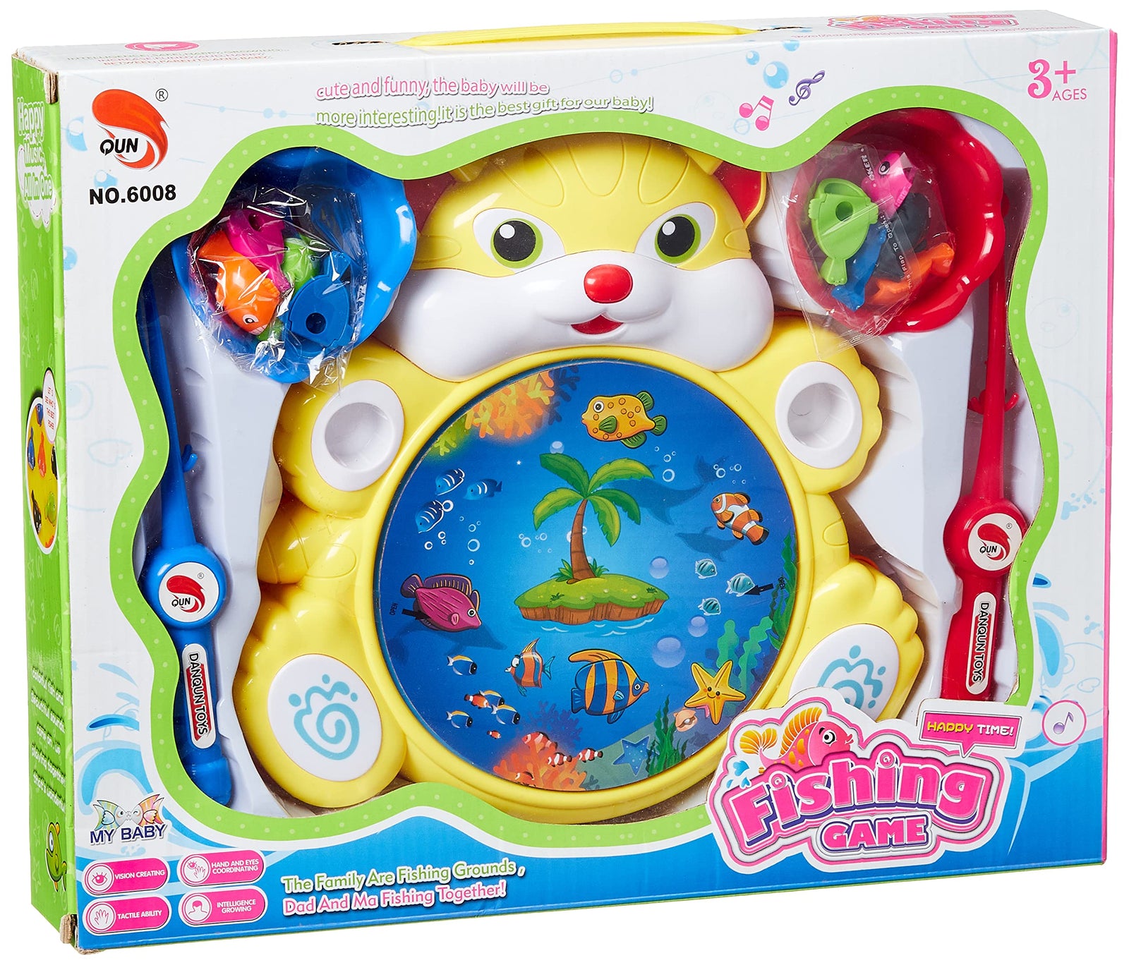 Fishing game with teddy bear shaped