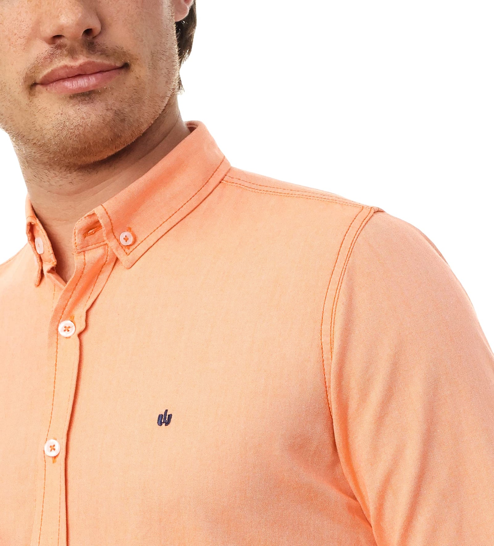 Firewood mens Firewood Basic Logo Shirt,L.Orange Shirt