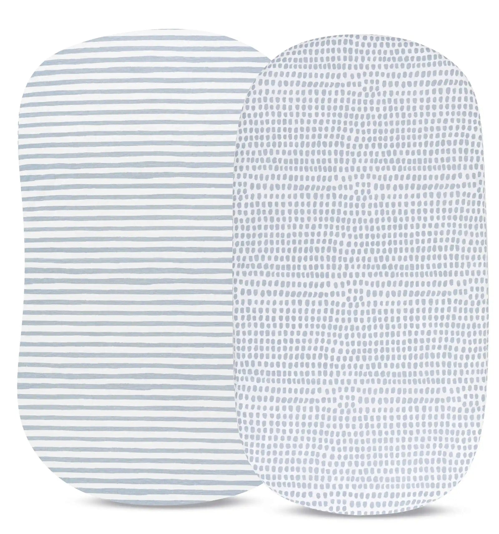 Ely’s & Co. Patent Pending Waterproof Bassinet Sheet 2-Pack Set for Baby Boy - 100% Cotton, Jersey Knit Cotton Sheets with Waterproof Lining