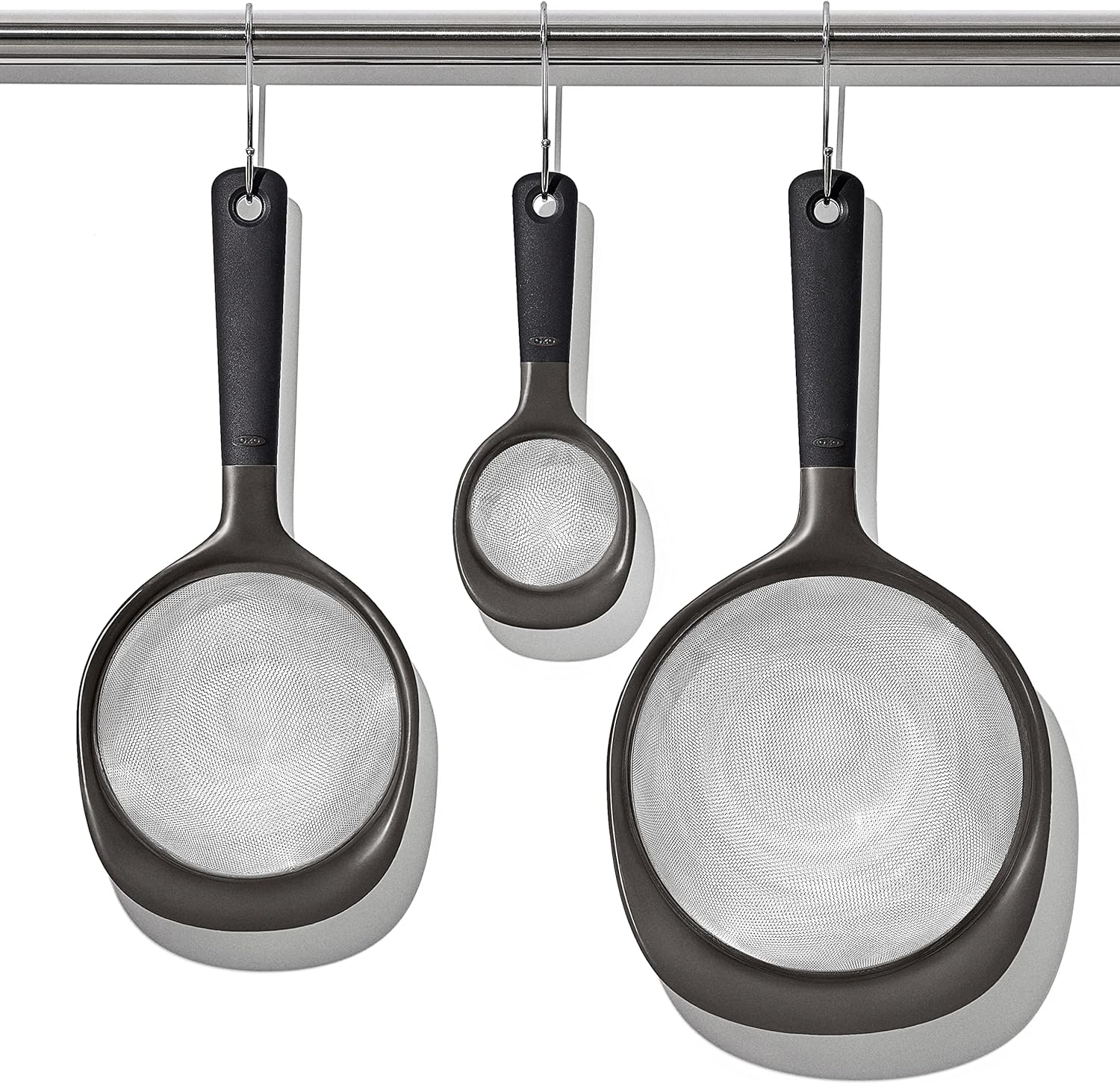 OXO 3-Piece Strainer Set Black Kitchen Colander Set – Safqqa Egypt